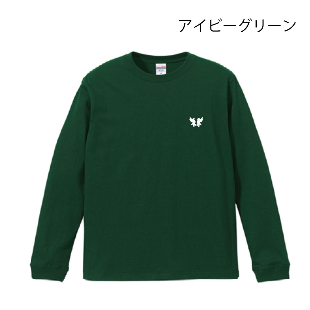 【受注】雷鳥ロゴ刺繍ロングスリーブTシャツ Ⓨ