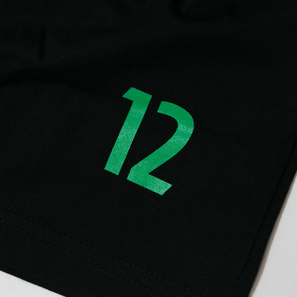 【Mサイズラスト1点】松本山雅×adidas　3BAR Tシャツ(黒×緑)