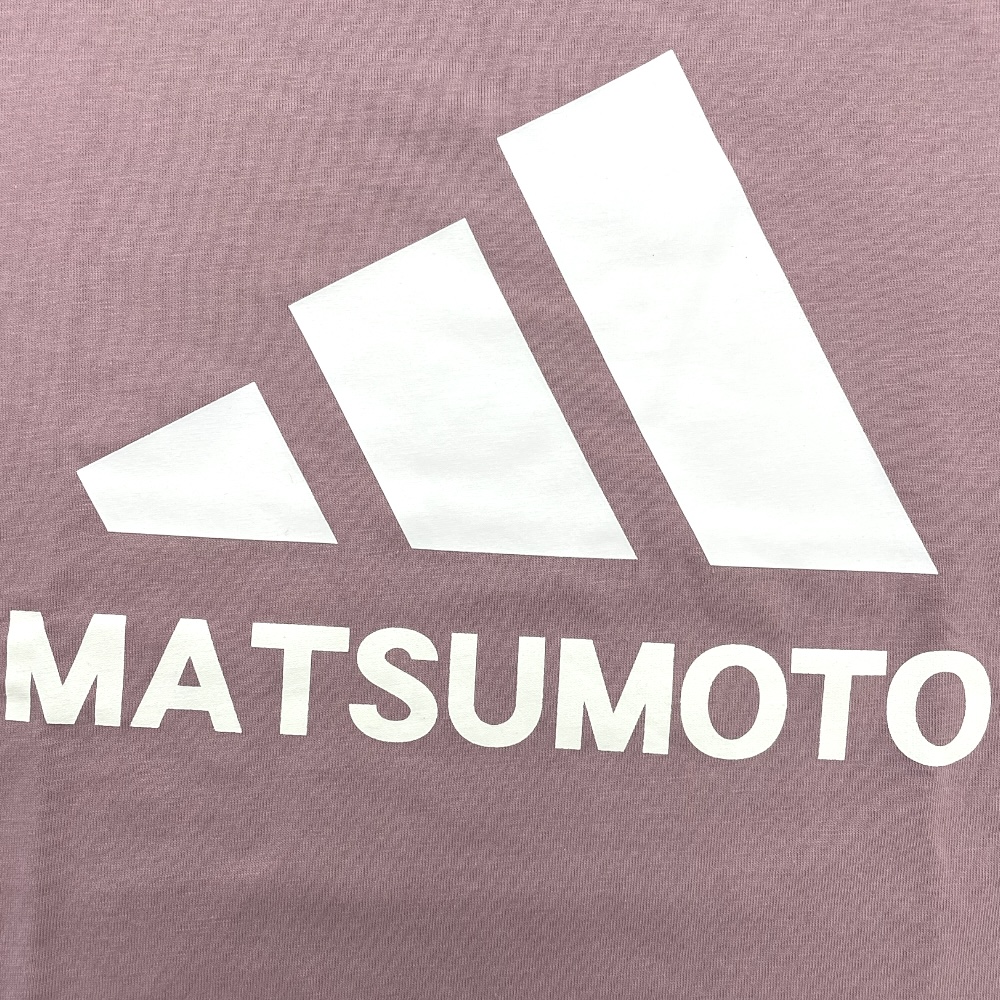 【OTサイズ残り1点】松本山雅×adidas　3BAR Tシャツ(雷鳥×ピンク)