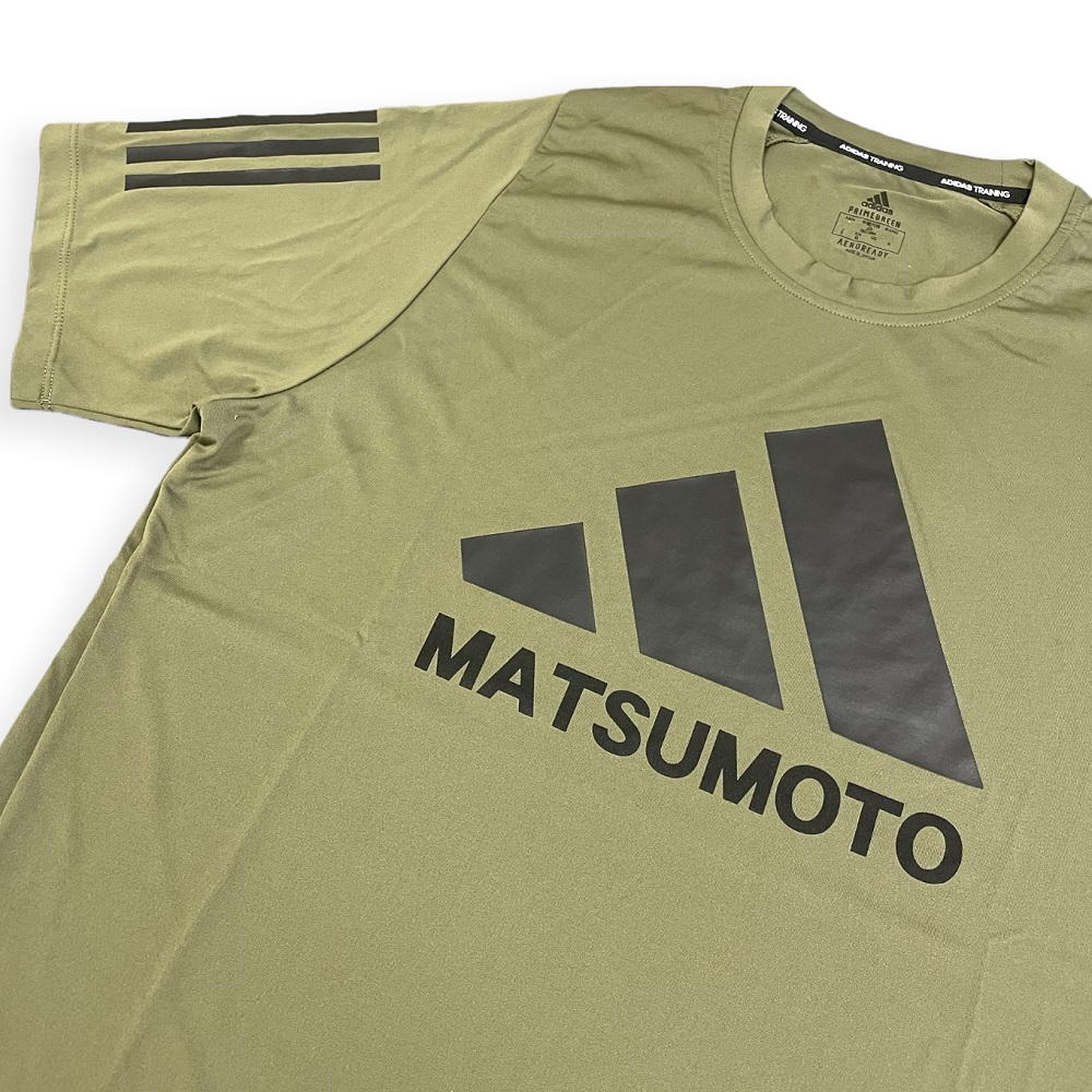 松本山雅×adidas　3BAR Tシャツ(雷鳥×オリーブ)