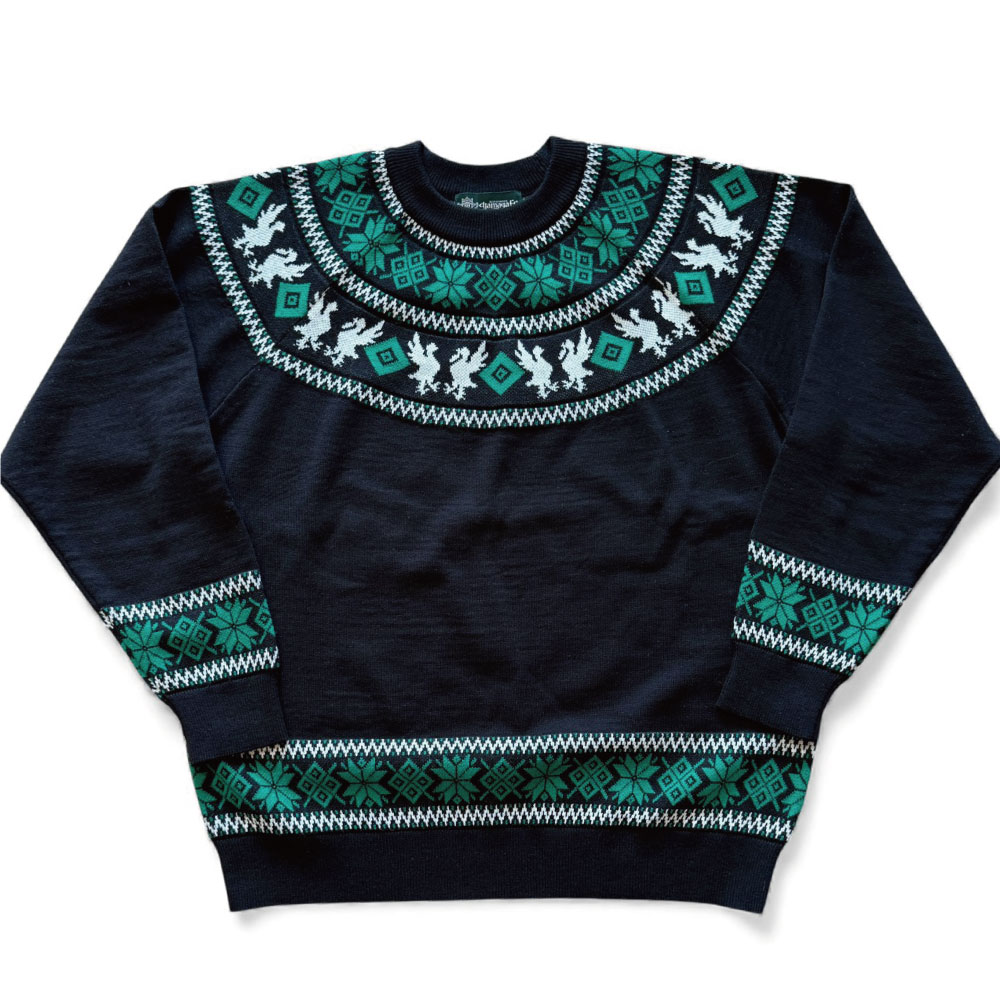 雷鳥柄ノルディック　セーター